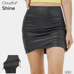 Halara Cloudful Shine High Waisted Bodycon Shine Foil Print 2-in-1